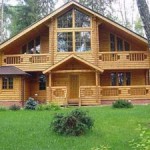Рисунок дом из оцилиндрованного бревна фото